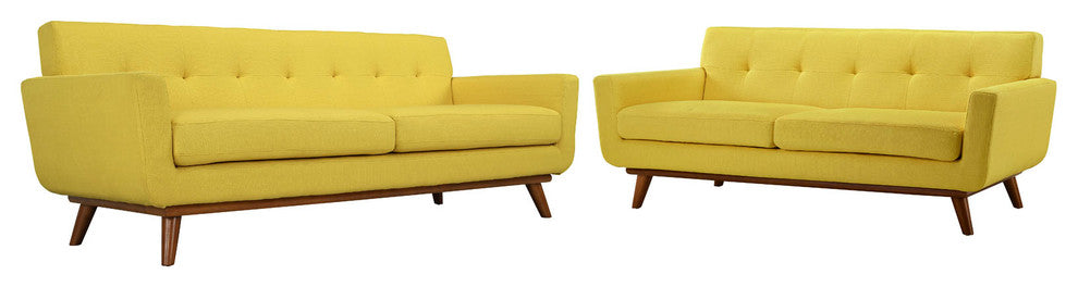 Modern Sunny Engage Loveseat and Sofa Set of 2