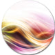 Elegant Light Color Pattern, Abstract Digital Disc Metal Artwork, 11"