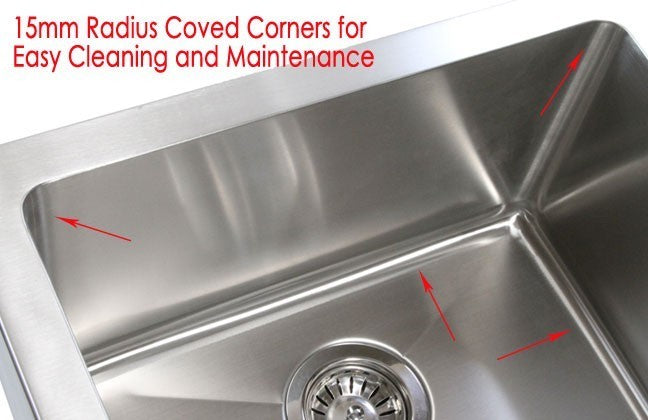 Stainless Steel Curved Front Farm Apron Single Bowl Kitchen Sink, 36"