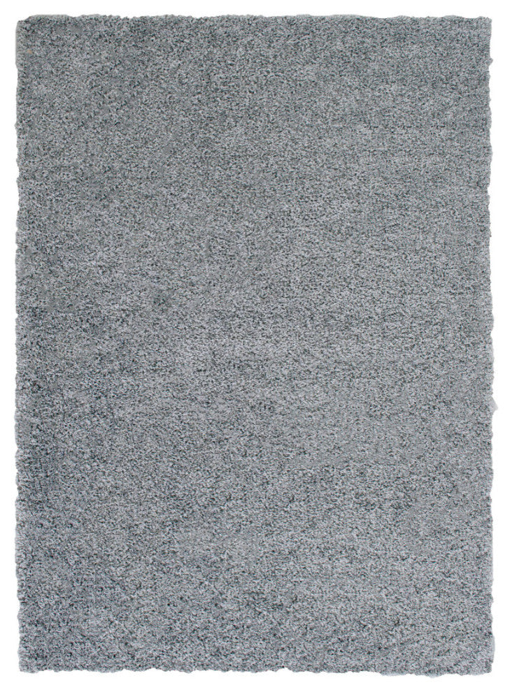 Zafirah Contemporary Area Rug, Solid Silver