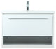 Elegant Decor Roman Bathroom Vanity White