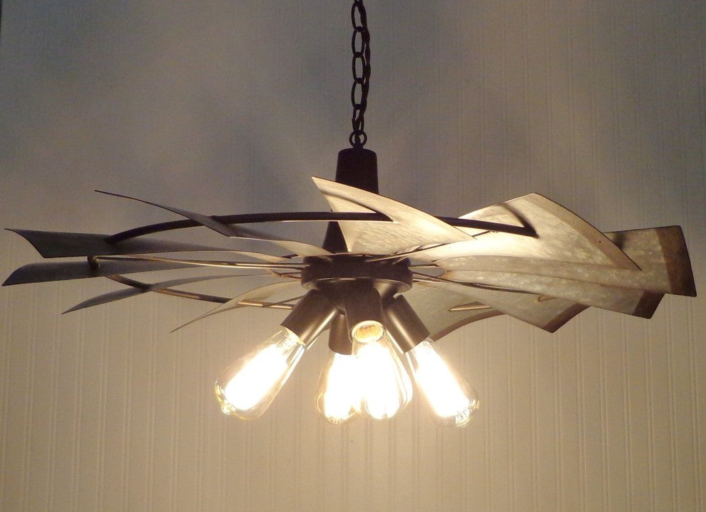 Lamp Goods Exclusive Windmill Chandelier Light Fixture - Non Motorized