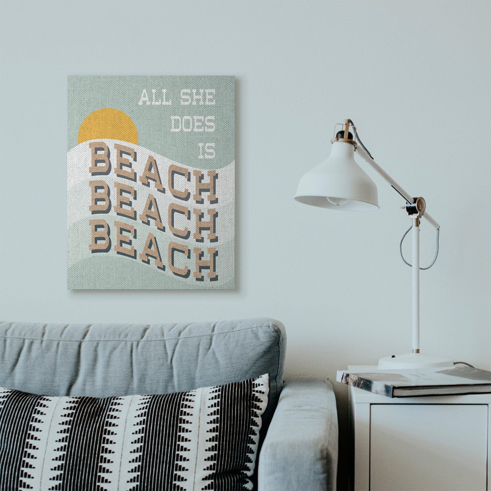 Funny Word Beach Ocean Coast Design, 24"x30"