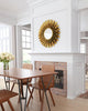 Frame Wall Mirror, Round, Aluminum, Metal, Gold, Bedroom Living