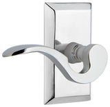 Studio Plate With Manor Lever, Bright Chrome, Privacy, Left-Handed