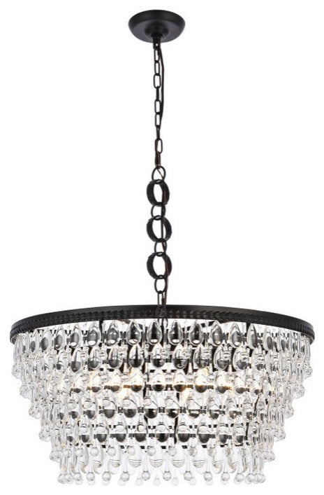 Elegant Lighting Nordic 6-Light Chandelier Black