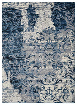 MACHINE MADE HEATSET POLYPROPYLENE AREA RUGS -Blue Color,Abstract Design, [Rectangle] 4'4''x6'4''