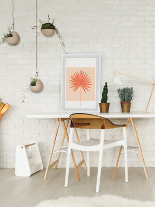 "Tropical Palm Leaf" Framed Painting Print, 16x24