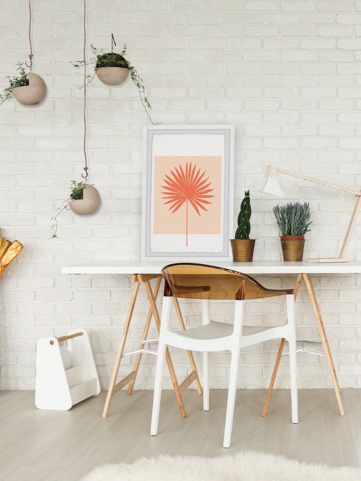 "Tropical Palm Leaf" Framed Painting Print, 16x24