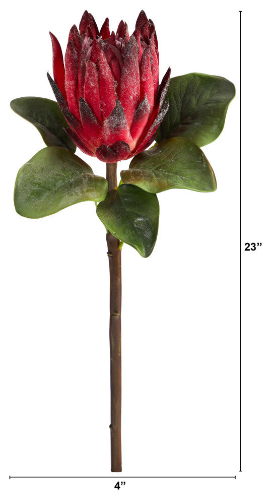 23" King Protea Artificial Flower, Set of 4
