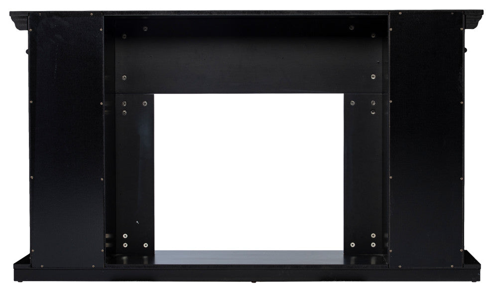 Harwich Touch Screen Electric Fireplace w/ Bookcase - Black