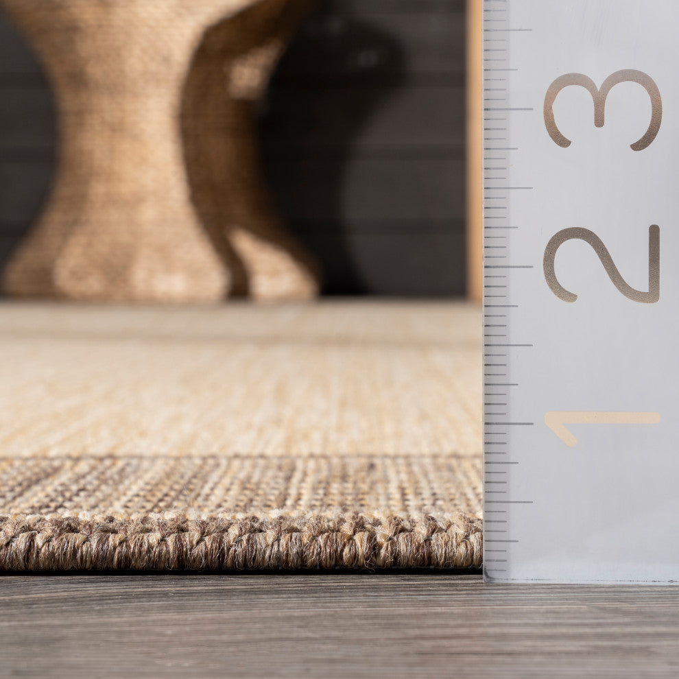 Nuloom Indoor/Outdoor Machine Made Area Rug, Beige 8'6"x13'