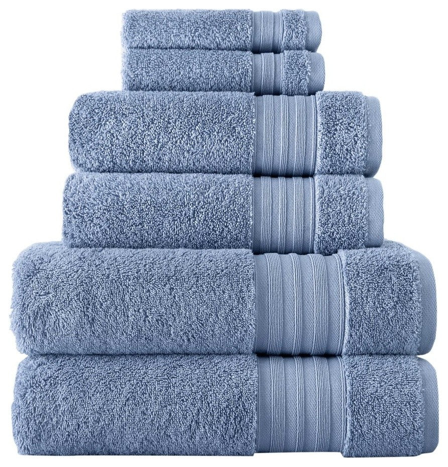 6-Piece Towel Set, Dusk Blue
