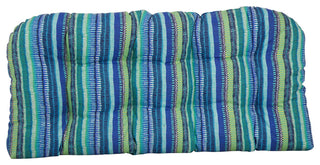 42"X19" U-Shaped Patterned Tufted Settee/Bench Cushion, Baranquilla Curacao