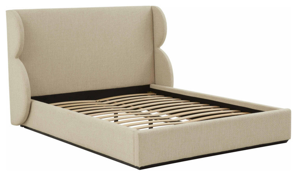 TOV Furniture Jibriyah Beige Tweed Bed in King