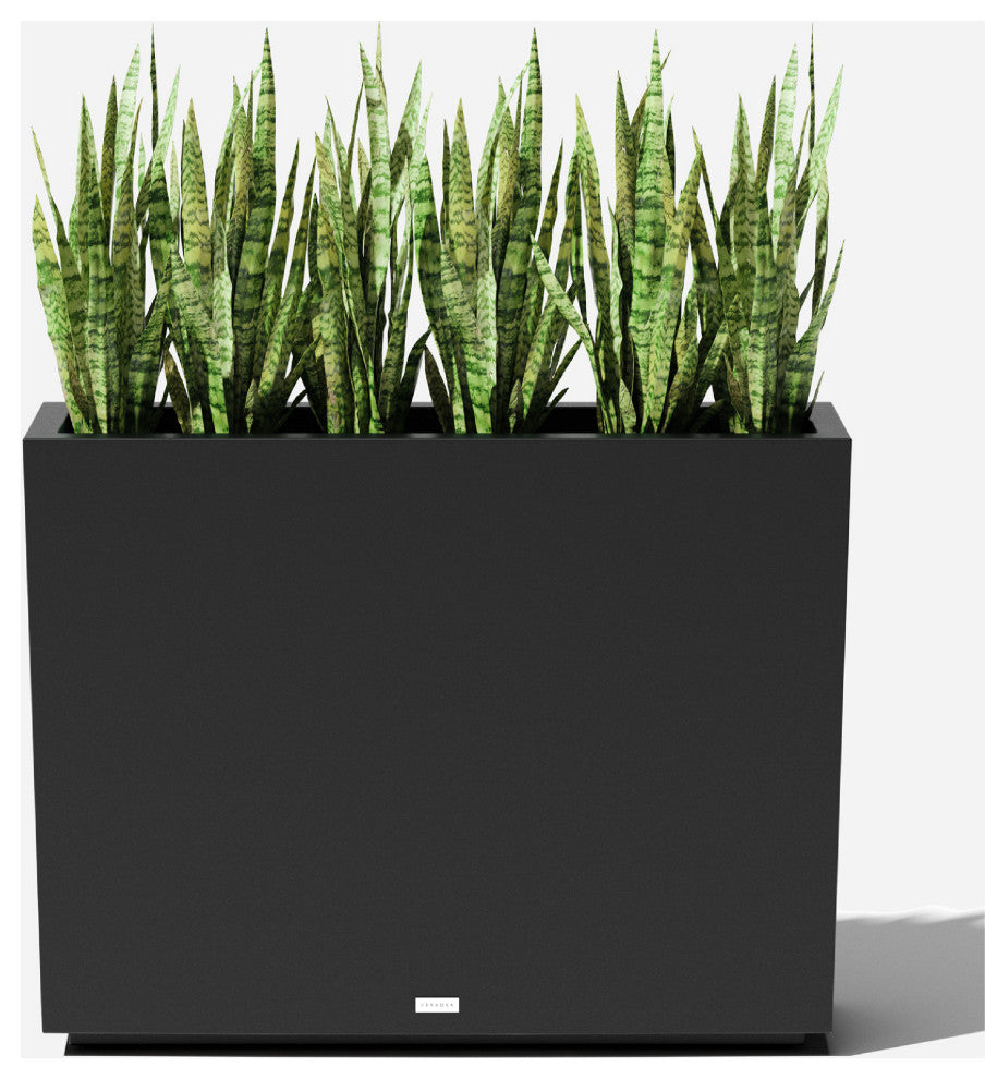 Veradek Block Series Span Planter, Black, Medium