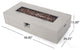 Hearth Outdoor 50,000 BTU Rectangular Fire Pit, No Tank Holder, Light Gray, Lig