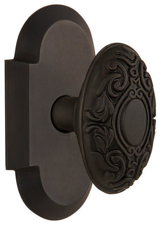 Cottage Plate Passage Victorian Knob, Oil Rubbed Bronze