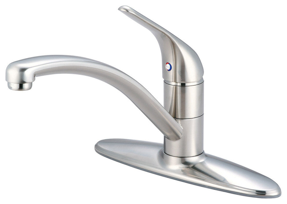 Single Handle Kitchen Faucet, PVD Brushed Nickel