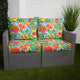 Sorra Home Pensacola Multi Deep Seating Loveseat Pillow With Cushion Set, 22.5x5