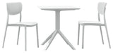 Lucy Outdoor Bistro 3-Piece Set With 27" Table Top White
