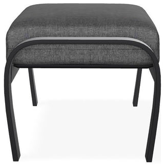 Belle Isle Cushion Outdoor Ottoman, Slate/Black