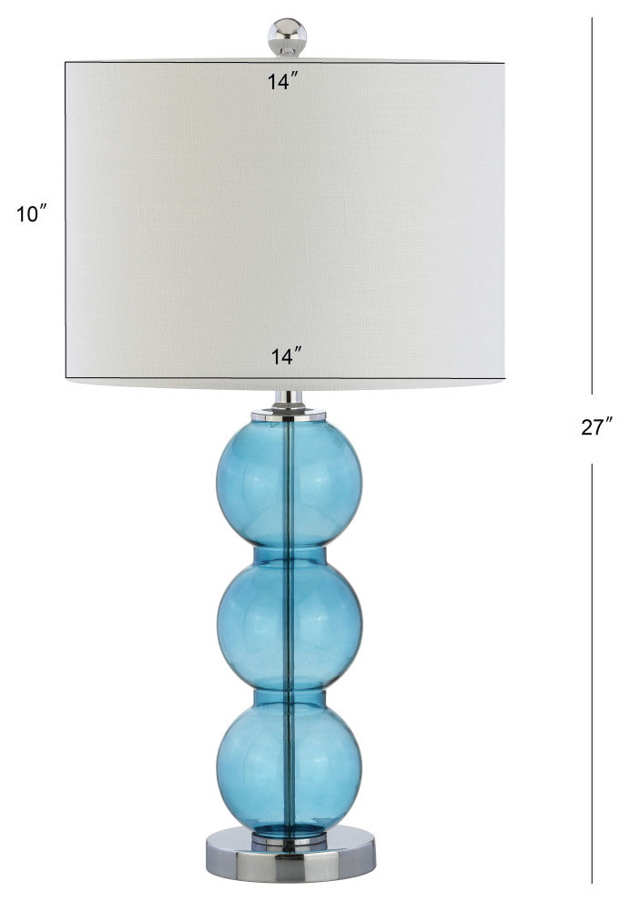 Bella 27" Glass Triple-Sphere Table Lamp, Set of 2
