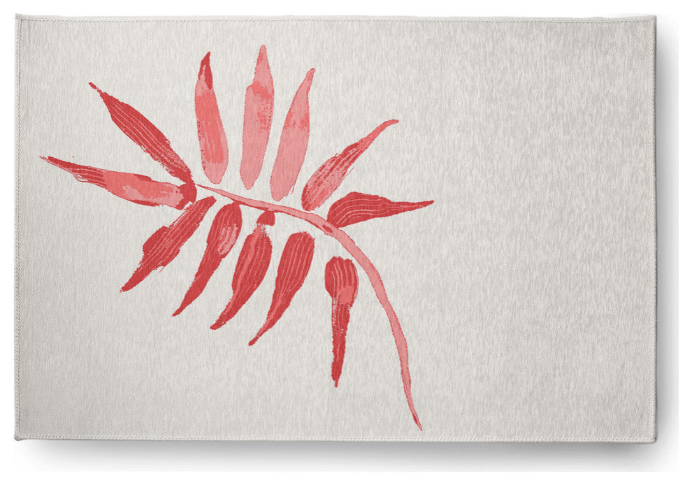 Frond Spring Chenille Rug, Pink, 4'x6'