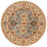 Safavieh Antiquity Collection AT847 Rug, Blue/Ivory, 6' Round