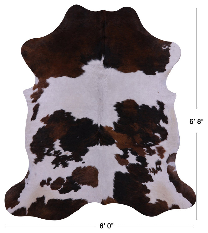 6' 8" X 6' 0" Natural Cowhide Rug C2342