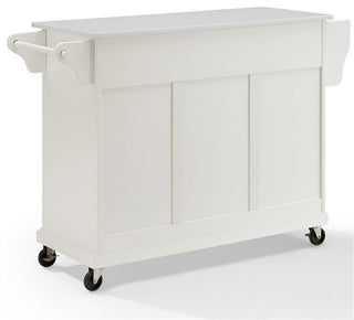 Crosley Furniture MDF Wood Granite Top Kitchen Cart in White