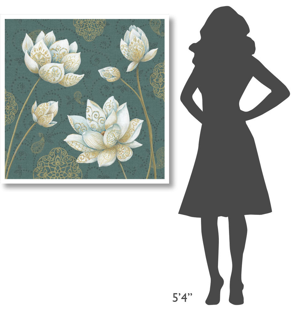 "Lotus Dream IVB" Digital Paper Print by Daphne Brissonnet, 38"x38"