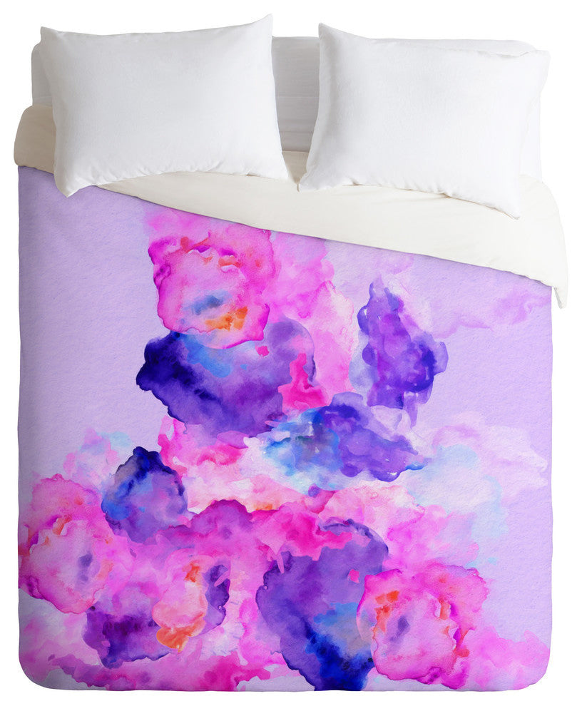 Deny Designs Viviana Gonzalez Watercolor Love 1 Duvet Cover - Lightweight