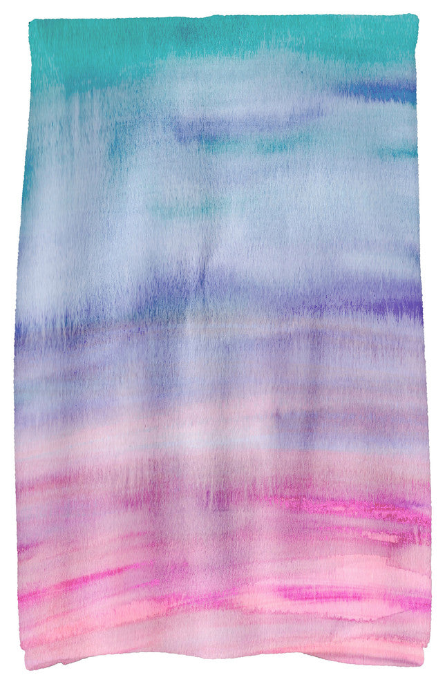 Sunset Beauty 18"x30" Pink Stripe Print Hand Towel