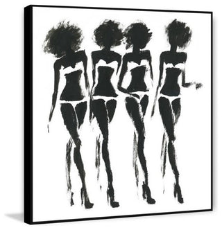 "Disco Glam" Floater Framed Painting Print on Canvas, 40"x40"