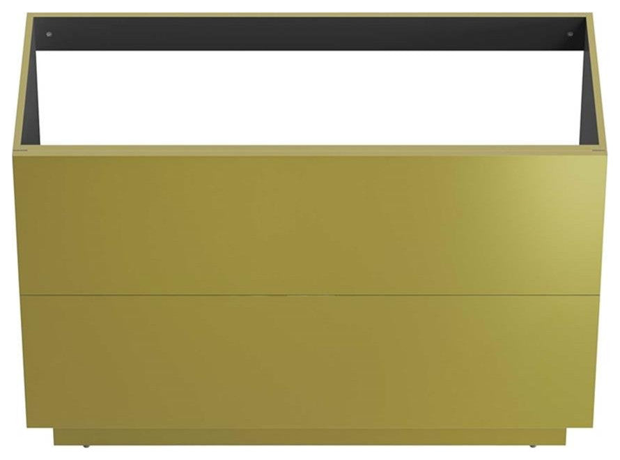 Modway Quantum 48" Modern Wood Bathroom Vanity Cabinet in Gold