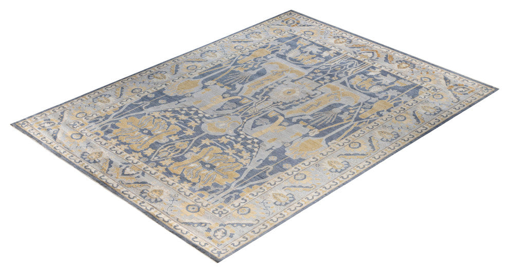 Oushak One-of-a-Kind Hand-Knotted Area Rug Gray, 10'2" x 13'8"