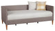 Benzara BM261847 Daybed With Wooden Frame and Fabric Upholstery, Dark Gray