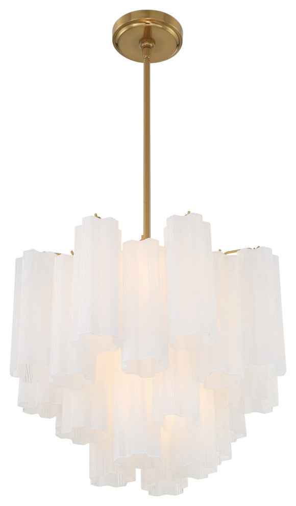 Crystorama Lighting Group ADD-300-WH Addis 4 Light 18"W Waterfall - Polished