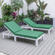 Chelsea White Patio Chaise Lounge Chairs, 2-Piece Set, Green