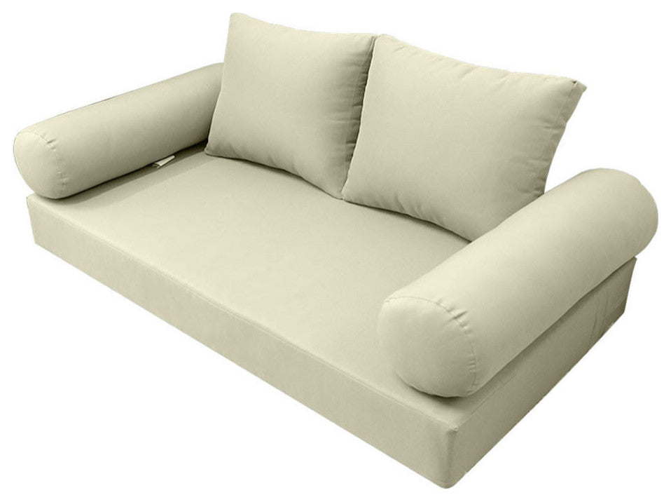 S1 Twin Size 5PC Knife Edge Daybed Mattress Cushion Bolster Complete Set AD005