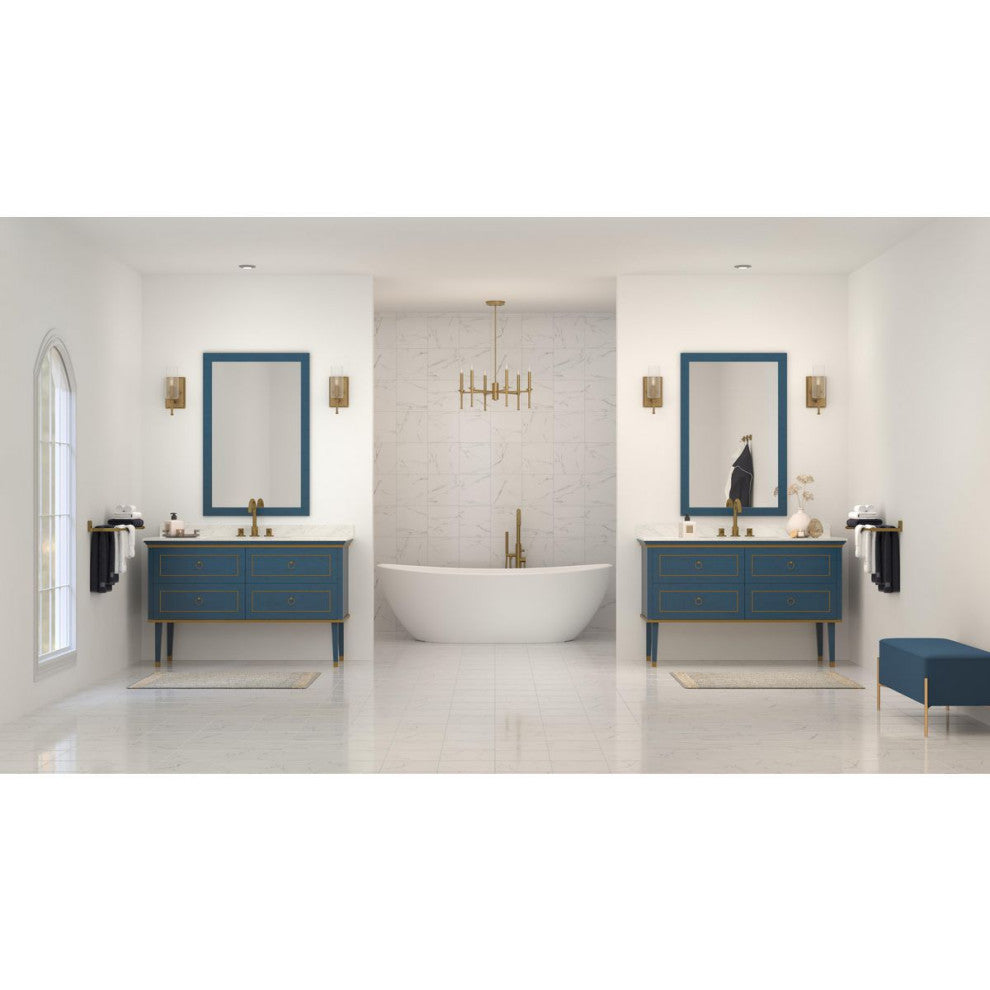 Elara Collection 4-3/4, 1-Light Vintage Brass Clear Glass Bath Vanity Light