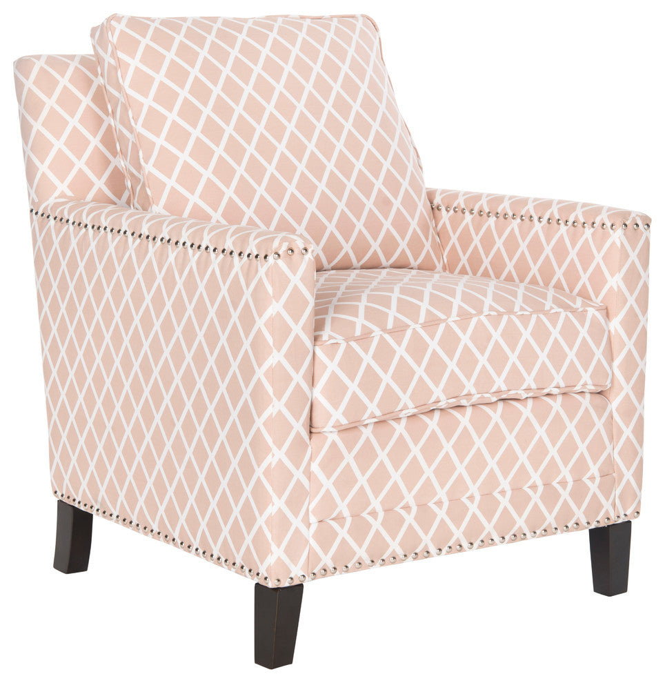 Safavieh Buckler Club Chair, Peach Pink