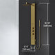 VIGO Rector 2-Jet Shower Panel with Shower Head, Matte Brushed Gold