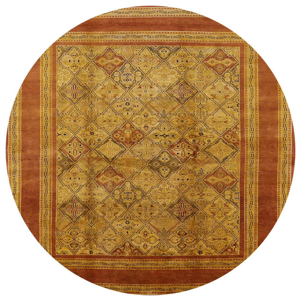 Ahgly Company Indoor Round Mid-Century Modern Area Rugs, 7' Round