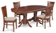 Dinette Dining Room Table Set 42"x78" with Leaf, Espresso, 5 Piece, Upholstered