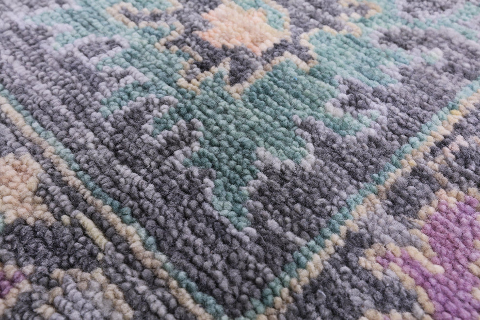 9' 3" X 12' 2" Hand-Knotted Turkish Oushak Wool Rug - Q13387