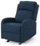 GDF Studio Ava Fabric Rocking Recliner, Navy Blue/Black