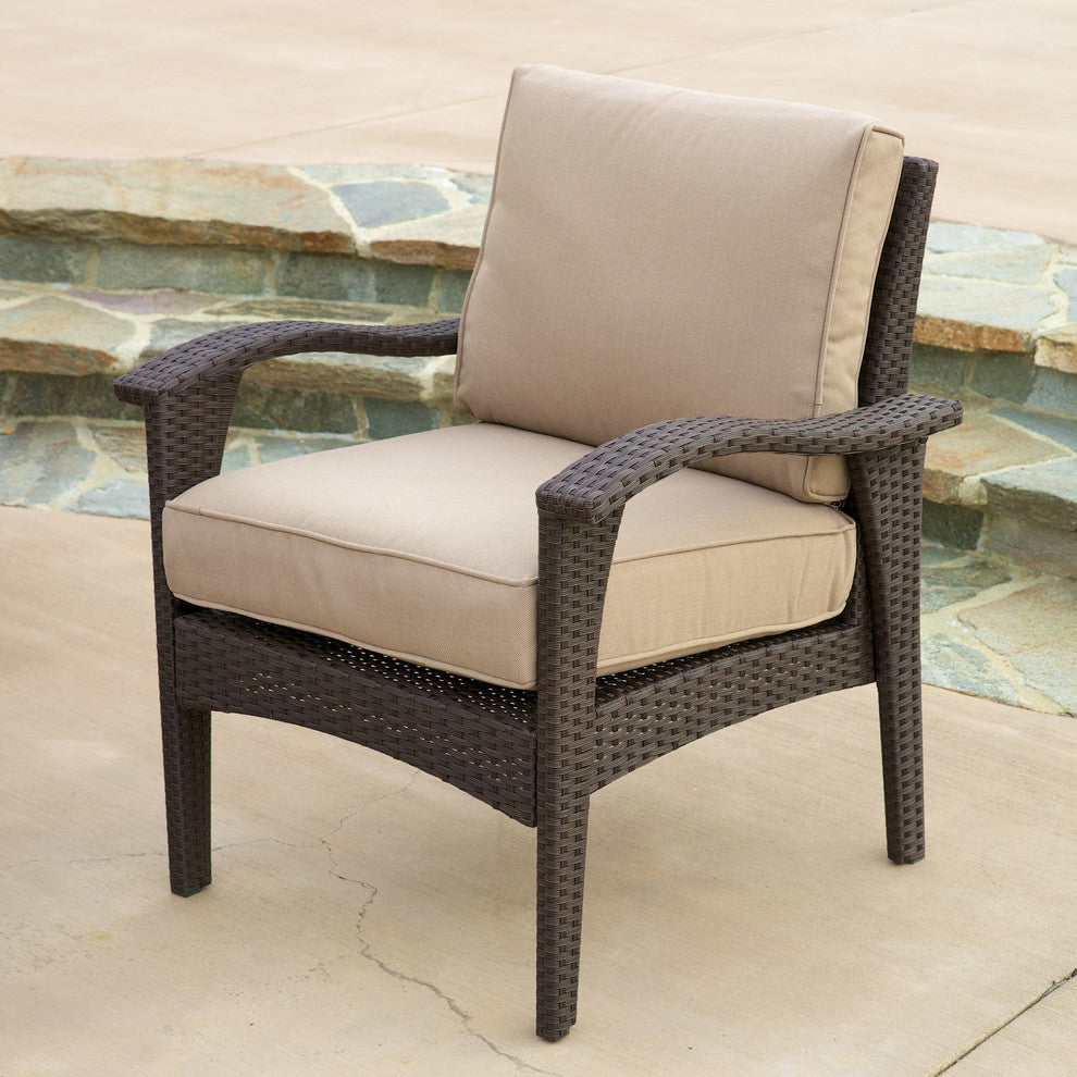 GDF Studio Voyage Outdoor 4Piece Sofa Set, Brown