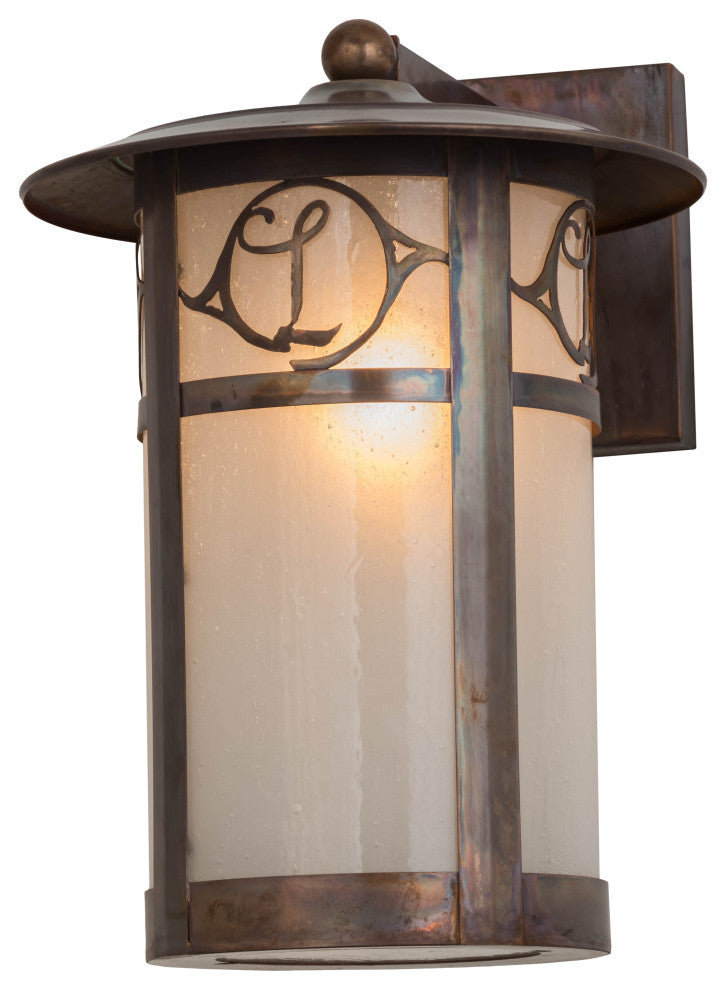 10 Wide Fulton Personalized Monogram Solid Mount Wall Sconce